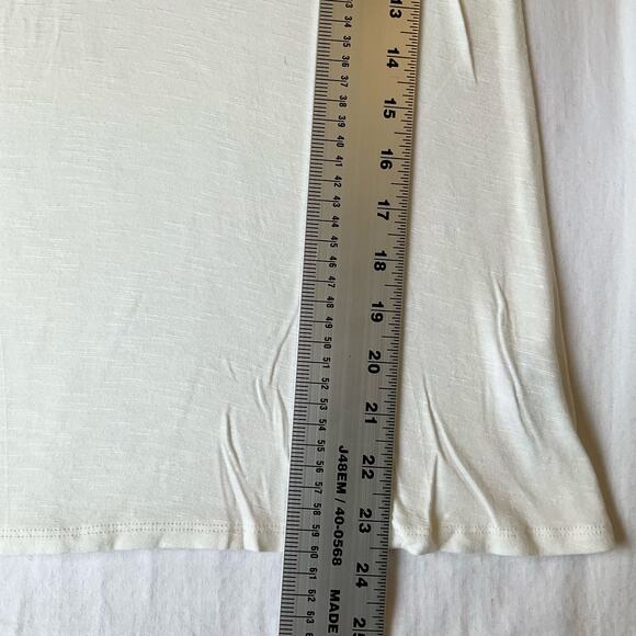 Knox Rose Women Blouse size XS White ShortSleeve Lace Sleeve V-neck Basic - Picture 4 of 9